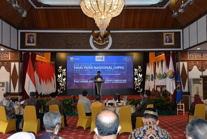 Al Haris pada acara Peringatan Hari Pers Nasional 2022