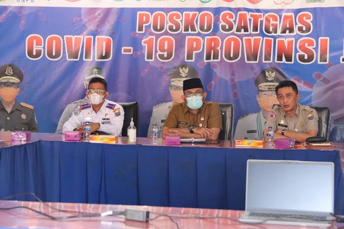 sekda jambi pimpin rakor satgas covid-19
