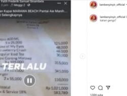 VIral! Tagihan Jutaan Rupiah di Marawa Beach Milik Raffi Ahmad   