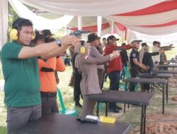 Polres Batanghari gelar lomba menembak dalam rangka HUT Bhayangkara ke 76.