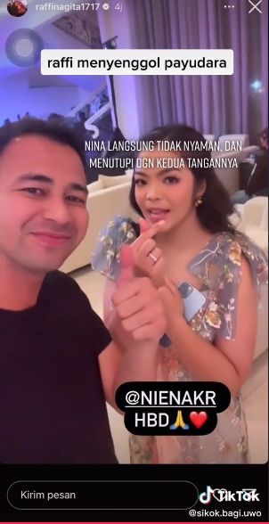 video raffi ahmad senggol payudara niena kirana