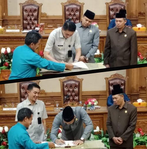 Ketua DPRD dan Pj Bupati Muaro Jambi Tandatangani Nota Kesepakatan Rancangan KUA-PPAS Tahun Anggaran 2023 copy