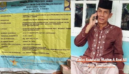 Kades Rambutan Masam Siap Lapor Polisi Soal Pembangunan Turap yang Asal Jadi