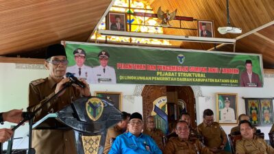 Pelantikan Molor, Wabup Minta Pejabat Lingkup Pemkab Batang Hari Lebih Disiplin