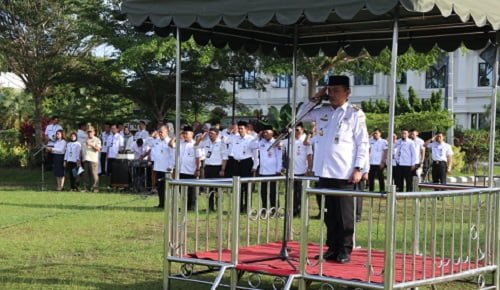Gubernur Jambi Pimpin Upacara Pasca Lebaran, Tekankan Kedisiplinan Kerja Guna Tingkatkan Kinerja
