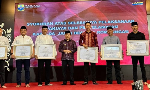 Pj Bupati Muaro Jambi Hadiri Syukuran Atas Keberhasilan Evakuasi Kapolda Jambi