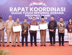 Wagub Sani Buka Rakor Gugus Tugas Reforma Agraria Provinsi Jambi Tahun 2023