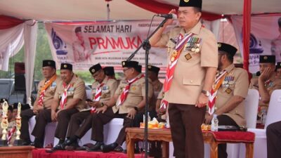 Gubernur Al Haris Pimpin Apel Puncak Peringatan HUT Pramuka ke-62