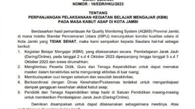 SE Walikota Sekolah daring