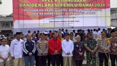 Apel Deklarasi Pemilu Damai, Edi Purwanto: Mari Ciptakan Situasi Kondusif di Jambi
