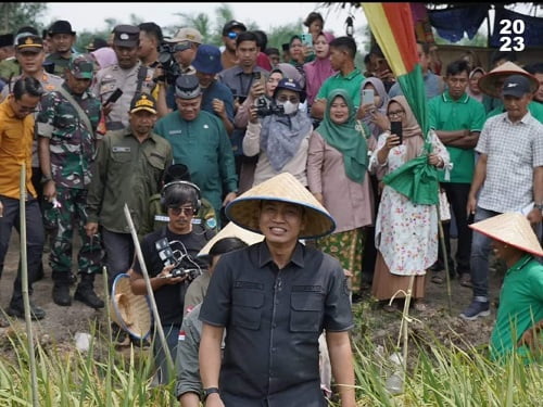 Bupati Fadhil mendapatkan reward dari Wapres karna berhasil turunkan angka kemiskinan