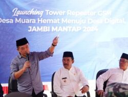 Gubernur Al Haris Launching Repeater GSM di Kawasan Muara Hemat