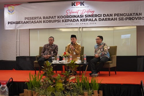 Gubernur Al Haris Pemprov Jambi dan Kabupaten Kota Butuh Pembinaan KPK