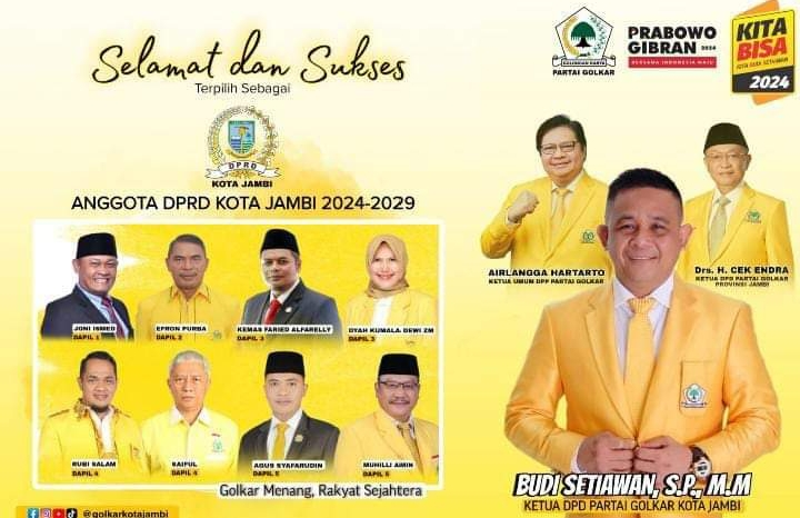 Budi Setiawan Ketua DPD II Partai Golkar Kota Jambi