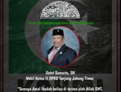 Edi Purwanto Ucapkan Belasungkawa Atas Meninggalnya Waka DPRD Tanjab Timur Sekaligus Politikus PDIP