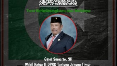 Edi Purwanto Ucapkan Belasungkawa Atas Meninggalnya Waka DPRD Tanjab Timur Sekaligus Politikus PDIP