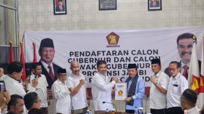 Al Haris Kembalikan Formulir ke Gerindra, SAH: Arahan Pak Prabowo, Jangan Lupa yang Setia