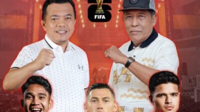 Nobar Bersama Haris-Sani Indonesia Vs Australia Kualifikasi Piala Dunia di Posko Pemenangan Rumah Besamo