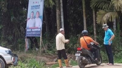 Curang, Lurah Teluk Dawan Diduga Nekat Pasang Sendiri Baliho RH