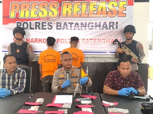 Polres Batanghari Amankan Dua Orang Pelaku Pengedar Narkoba