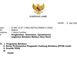 Lancarkan Pemberangkatan CJH Gubernur Al Haris Hentikan Angkutan Batubara Jalur Darat