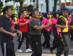 TNI – Polri Gelar Olahraga Bersama di Mapolda Jambi, Wujud Soliditas Jelang Hari Bhayangkara Ke-79