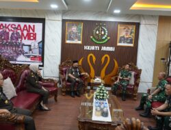Sinergi TNI–Kejaksaan, Danrem 042/Gapu Silaturahmi ke Kejati Jambi