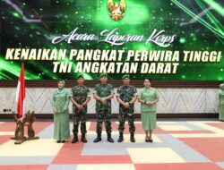 Kasad Pimpin Laporan Korps PATI TNI AD, Danrem 042/Gapu Resmi Naik Pangkat
