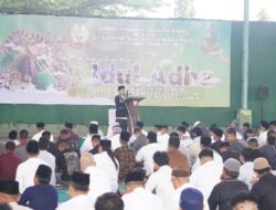 Korem 042/Gapu Gelar Sholat Idul Adha 1447 H di Lapangan Tenis Indoor Makorem
